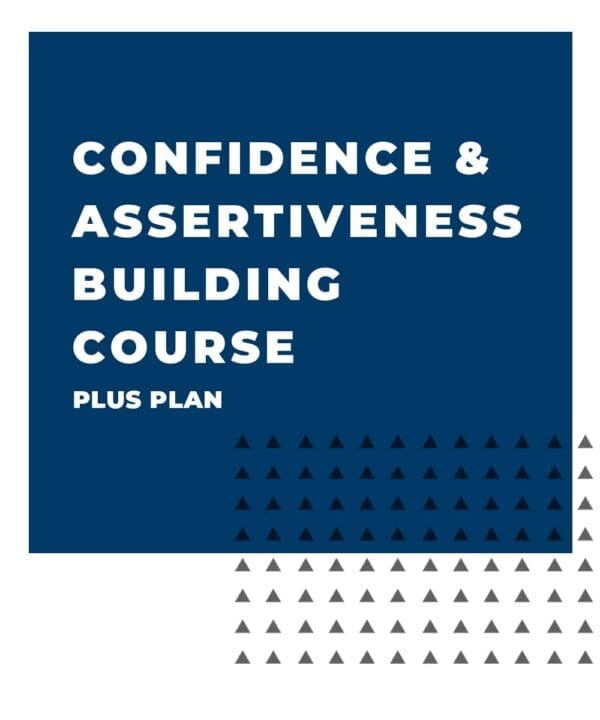 An image displaying text which is the title of the course: Confidence Building Course, Plus Coaching Plan