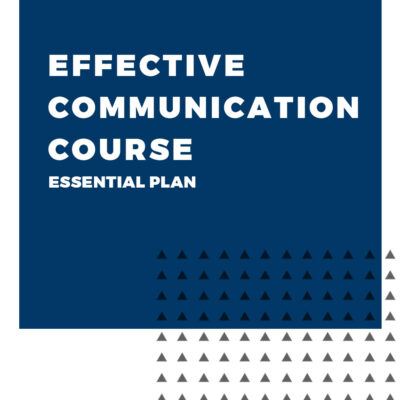 An image displaying text which is the title of the course: Effective Communication Course, Essential Coaching Plan