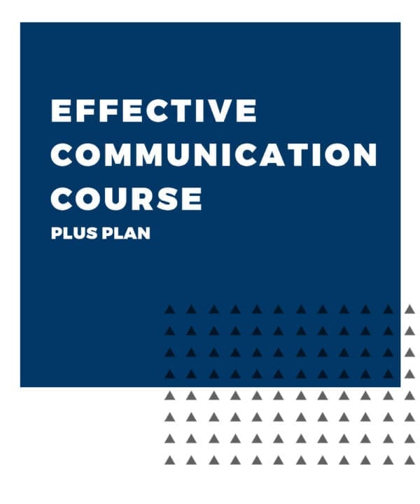 An image displaying text which is the title of the course: Effective Communication Course, Plus Coaching Plan