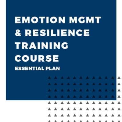 An image displaying text which is the title of the course: Emotion Management & Resilience Training Course, Essential Coaching Plan