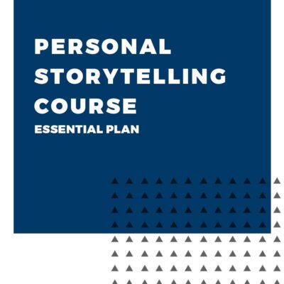 An image displaying text which is the title of the course: Personal Storytelling Course Essential Coaching Plan