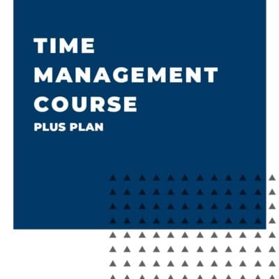 An image displaying text which is the title of the course: Time Management Course, Plus Coaching Plan