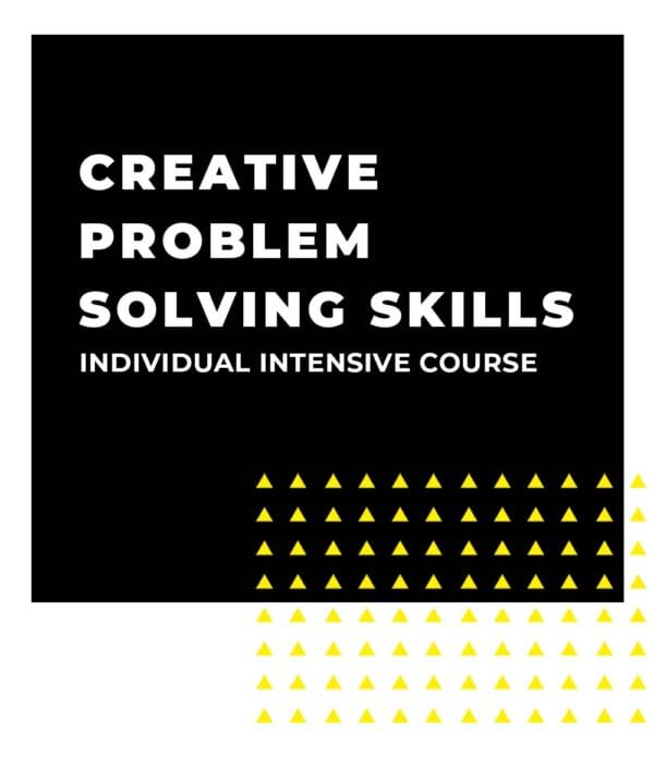 An image displaying text which is the title of the course: Creative Problem Solving Skills 1 Day Individual Intensive Training