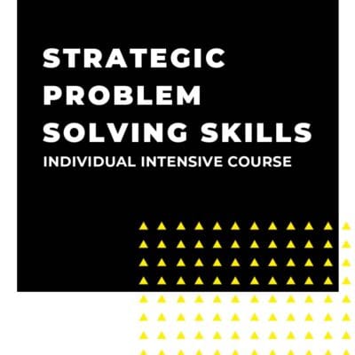 An image displaying text which is the title of the course: Strategic Problem Solving Skills 1 Day Intensive Individual Training