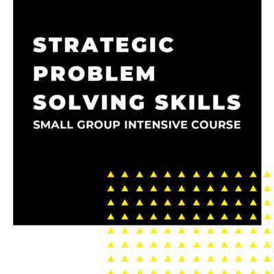 An image displaying text which is the title of the course: Strategic Problem Solving Skills 1 Day Small Team Intensive Training